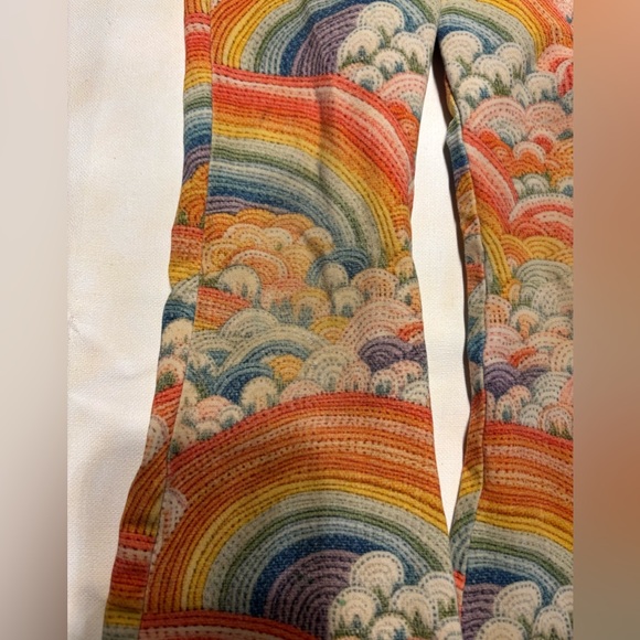 Small Shop Handmade Colorful Rainbow Patterned Kids Flair Bottoms - Picture 2 of 4